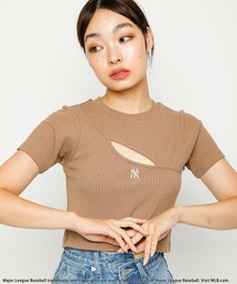 【MLB】変形バストオープンリブトップス