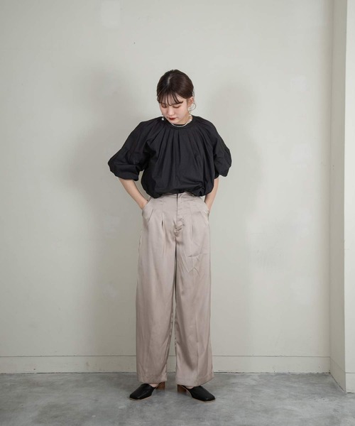 Amiur（エミレ）の「balloon sleeve gather blouse（シャツ/ブラウス・レディース・ホワイト/ブラック・FREE）」の17枚目の写真