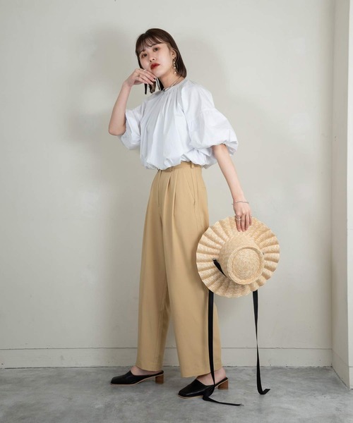 Amiur（エミレ）の「balloon sleeve gather blouse（シャツ/ブラウス・レディース・ホワイト/ブラック・FREE）」の12枚目の写真