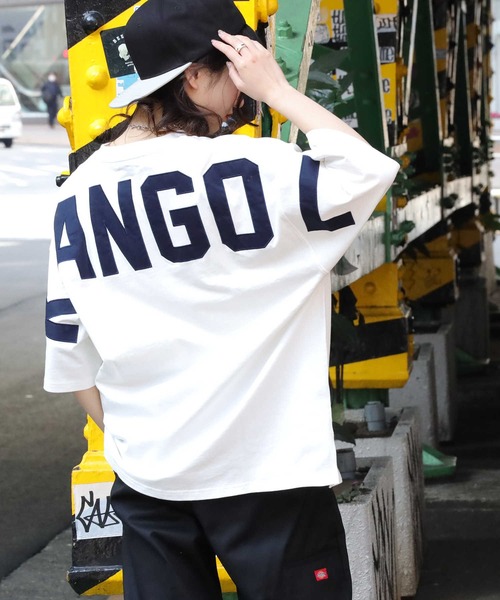 KANGOL(カンゴール)の「【KANGOL】ロゴビックシルエットTシャツ(Tシャツ/カットソー・レディース・ホワイト/ブラック・M/L)」の2枚目の写真