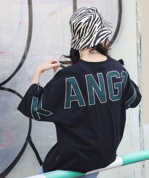 KANGOL(カンゴール)の「【KANGOL】ロゴビックシルエットTシャツ(Tシャツ/カットソー・レディース・ホワイト/ブラック・M/L)」の1枚目の写真