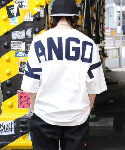 KANGOL(カンゴール)の「【KANGOL】ロゴビックシルエットTシャツ(Tシャツ/カットソー・レディース・ホワイト/ブラック・M/L)」の9枚目の写真
