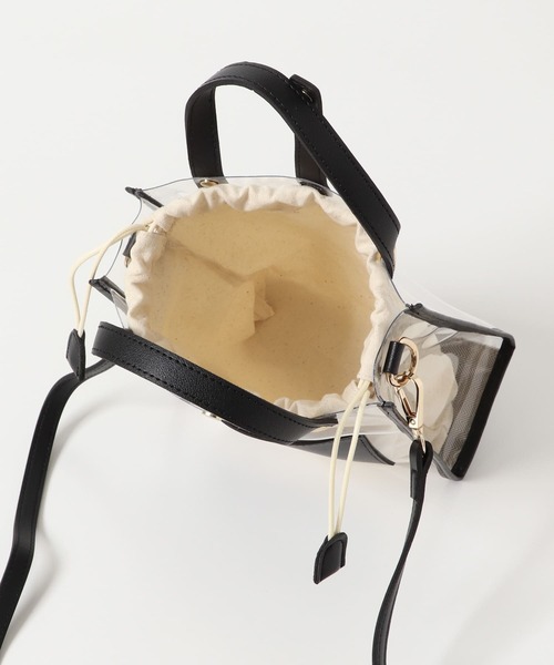 SENSE OF PLACE by URBAN RESEARCH（センスオブプレイスバイアーバンリサーチ）の「スクエアクリアショルダーバッグ（ショルダーバッグ・レディース・アイボリー/ダークブラウン/ブラック・ONE）」の12枚目の写真