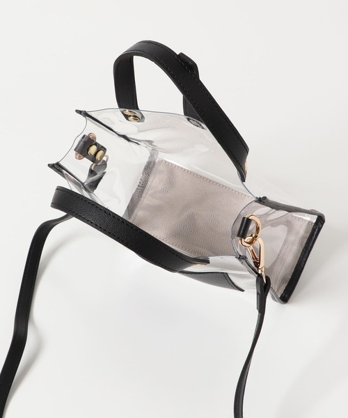 SENSE OF PLACE by URBAN RESEARCH（センスオブプレイスバイアーバンリサーチ）の「スクエアクリアショルダーバッグ（ショルダーバッグ・レディース・アイボリー/ダークブラウン/ブラック・ONE）」の13枚目の写真