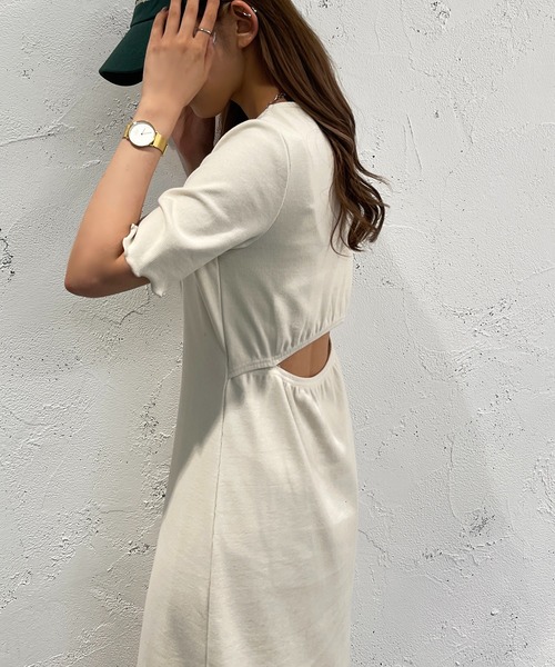 apres jour mignon(アプレジュールミニョン)の「デザインメローワンピース【ZOZOTOWN限定アイテム】(ワンピース・レディース・アイボリー/ブラック・X-LARGE/フリー)」の6枚目の写真