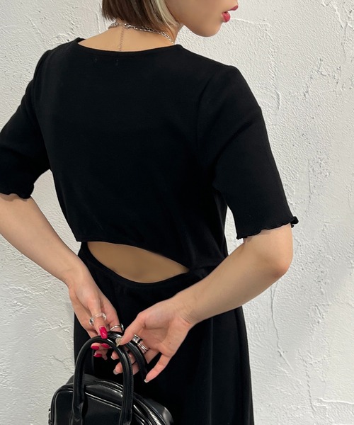 apres jour mignon(アプレジュールミニョン)の「デザインメローワンピース【ZOZOTOWN限定アイテム】(ワンピース・レディース・アイボリー/ブラック・X-LARGE/フリー)」の10枚目の写真