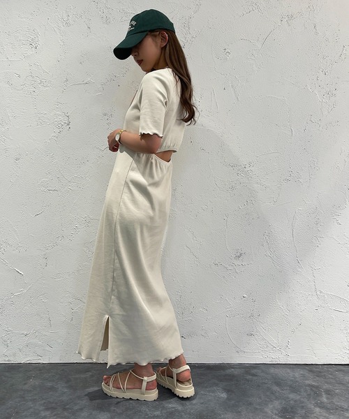 apres jour mignon(アプレジュールミニョン)の「デザインメローワンピース【ZOZOTOWN限定アイテム】(ワンピース・レディース・アイボリー/ブラック・X-LARGE/フリー)」の18枚目の写真