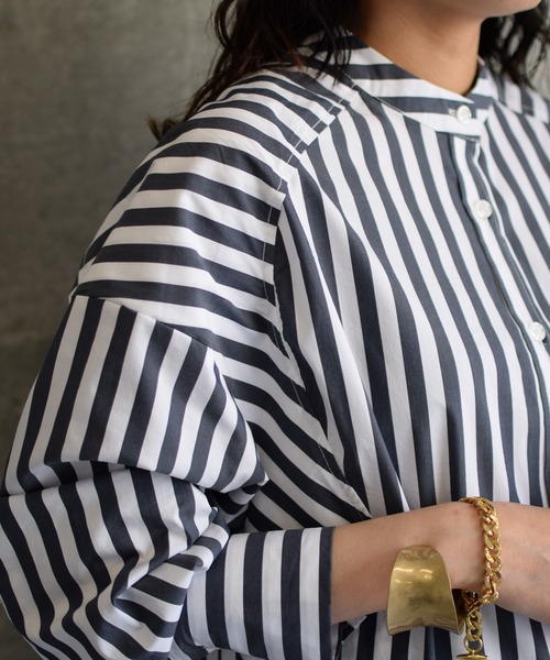 Marient(マリエント)の「ストライプオーバーロングシャツOP/ワンピ(シャツワンピース・レディース・ストライプ・FREE)」の12枚目の写真
