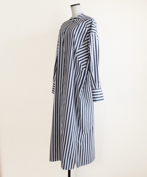 Marient(マリエント)の「ストライプオーバーロングシャツOP/ワンピ(シャツワンピース・レディース・ストライプ・FREE)」の14枚目の写真