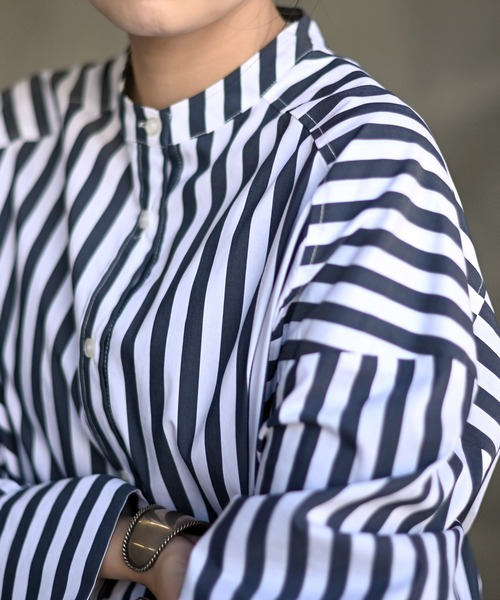 Marient(マリエント)の「ストライプオーバーロングシャツOP/ワンピ(シャツワンピース・レディース・ストライプ・FREE)」の17枚目の写真