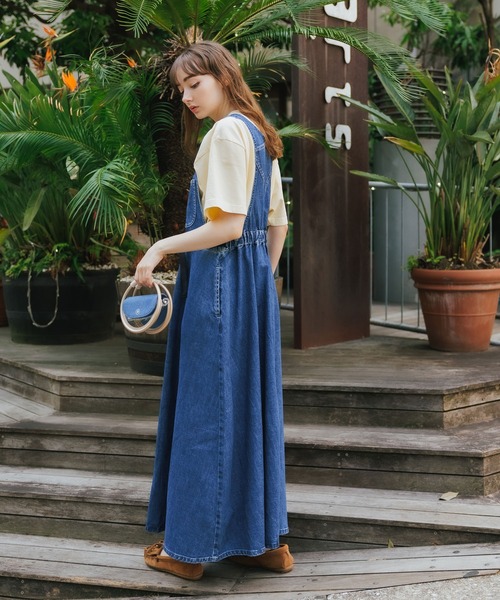 Lee（リー）の「LEE/リー WAIST ADJUSTER OVERALL SKIRT オーバーオールスカート（サロペット/オーバーオール・レディース・ダークインディゴブルー/ライトインディゴブルー・M/XS/S）」の18枚目の写真
