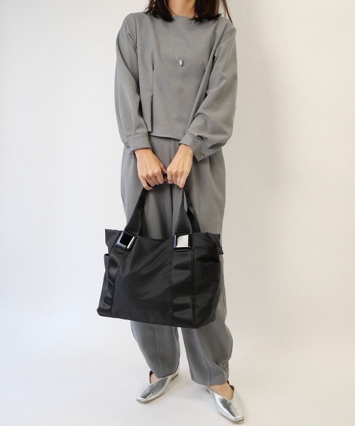 CURI BISCUI（キュリ　ビスキュイ）の「【CURIBISCUI】イミテーション付き Ａ4サイズ トートバッグ（トートバッグ・レディース・ブラック/ベージュ/カーキ・FREE）」の20枚目の写真