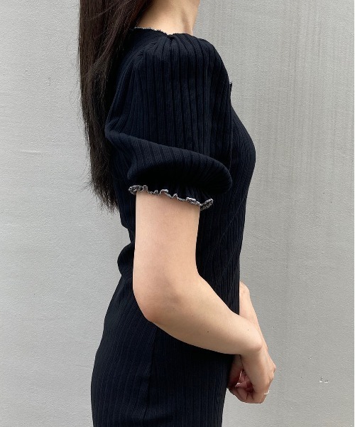 TITTY&CO.（ティティーアンドコー）の「【TITTY&CO.】フロントクロスマーメイドワンピース（ワンピース・レディース・ブラック/ラベンダー・FREE）」の8枚目の写真