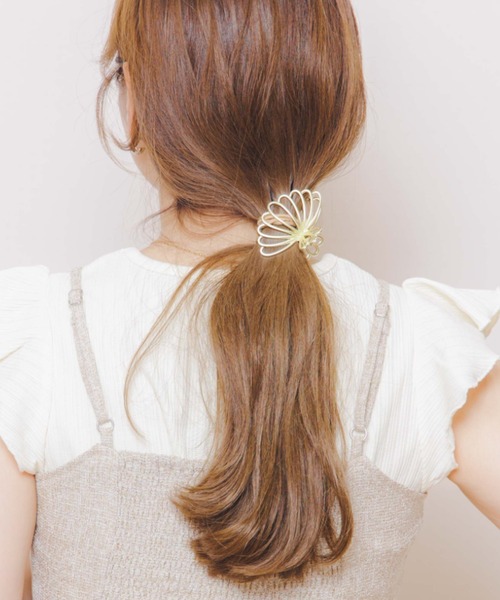シースカラップクリップ（バレッタ/ヘアクリップ）｜flower