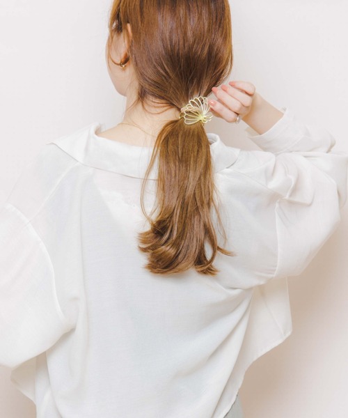 シースカラップクリップ（バレッタ/ヘアクリップ）｜flower