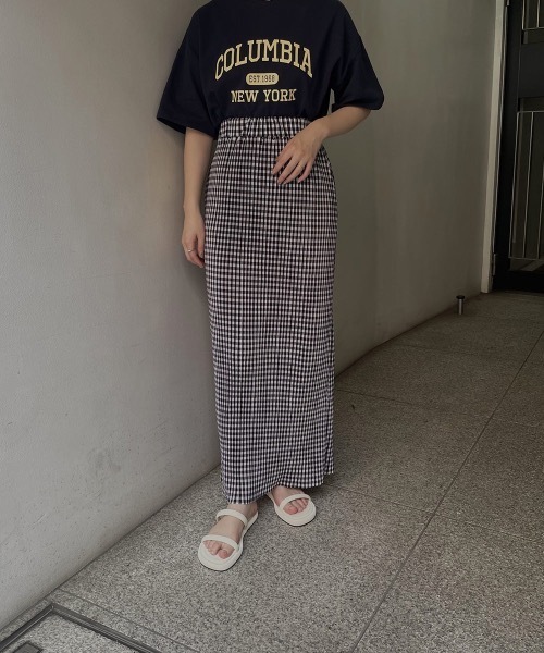 I_am(アイアム)の「pleats gingham skirt(スカート・レディース・ブラック/グリーン・FREE)」の14枚目の写真