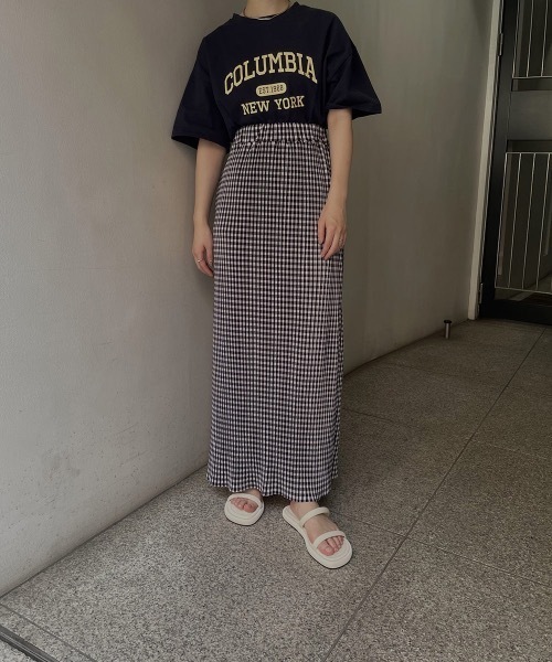 I_am(アイアム)の「pleats gingham skirt(スカート・レディース・ブラック/グリーン・FREE)」の8枚目の写真