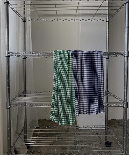 I_am(アイアム)の「pleats gingham skirt(スカート・レディース・ブラック/グリーン・FREE)」の6枚目の写真