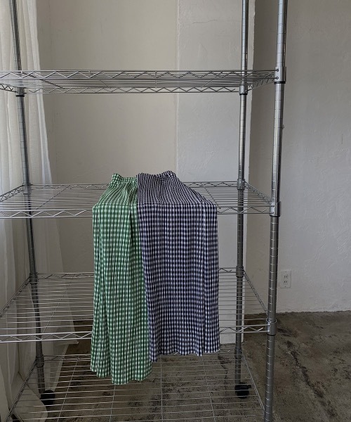 I_am(アイアム)の「pleats gingham skirt(スカート・レディース・ブラック/グリーン・FREE)」の13枚目の写真