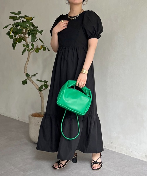 prose verse（プロズヴェール）の「バックオープンティアードワンピース（ワンピース・レディース・ホワイト/ブラック/モカ・FREE）」の19枚目の写真