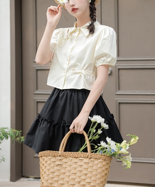 ラブリーパフリボンブラウス（シャツ/ブラウス）｜by muni:r（バイ