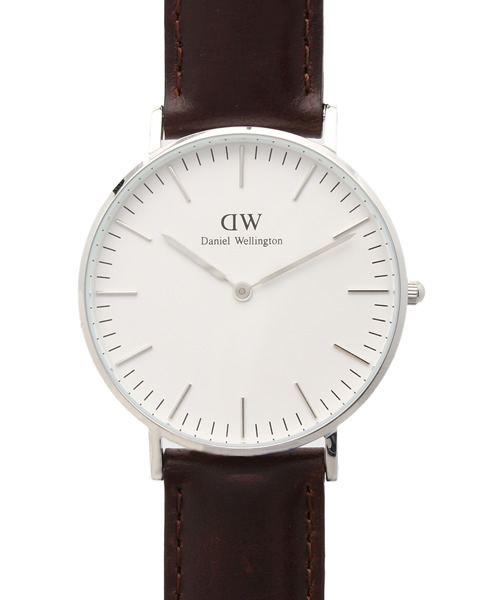bpr BEAMS（ビーピーアール ビームス ）の「DANIEL WELLINGTON / Classic シェフィールド シルバー 36mm（アナログ腕時計・レディース・ダークブラウン/ブラック/ブラウン/ブラウン系その他/ブラック系その他・ONE SIZE）」の4枚目の写真