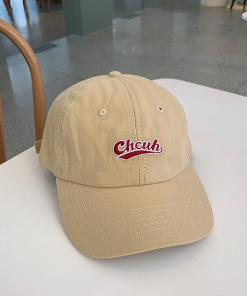 meJane（ミージェーン）の「Chcuh  Logo Cap【ZOZOTOWN限定】（キャップ・レディース・ブラック/ベージュ/オレンジ・FREE）」の5枚目の写真