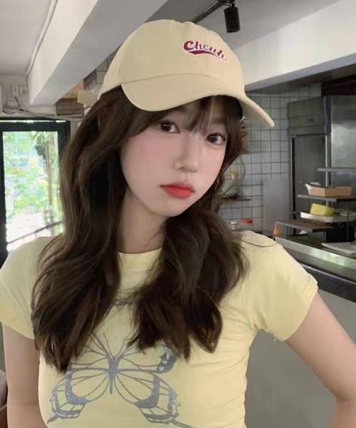 meJane（ミージェーン）の「Chcuh  Logo Cap【ZOZOTOWN限定】（キャップ・レディース・ブラック/ベージュ/オレンジ・FREE）」の7枚目の写真