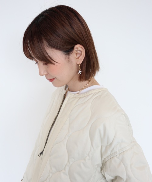 AMERICAN HOLIC（アメリカンホリック）の「あったかキルティングコート（ノーカラーコート・レディース・ブラック/カーキ/アイボリー・M/L）」の21枚目の写真