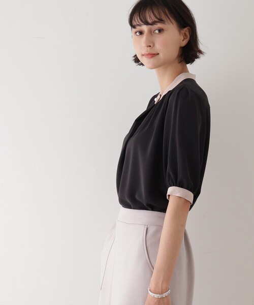 DRESKIP(ドレスキップ)の「◆配色パ-ル釦付ブラウス(シャツ/ブラウス・レディース・ホワイト系7/ブルー系9/ブラック系4/ホワイト系8・03/02)」の19枚目の写真