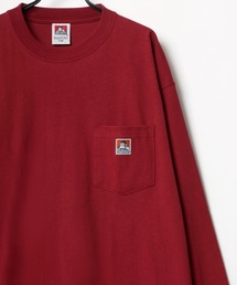 BEN DAVIS（ベンデイビス）の「BEN DAVIS/ベンデイビス ビッグシルエット ロゴ ピスネーム ワンポイント刺繍 ポケット ロングスリーブTシャツ/レディース メンズ ロンT（Tシャツ/カットソー・メンズ）」