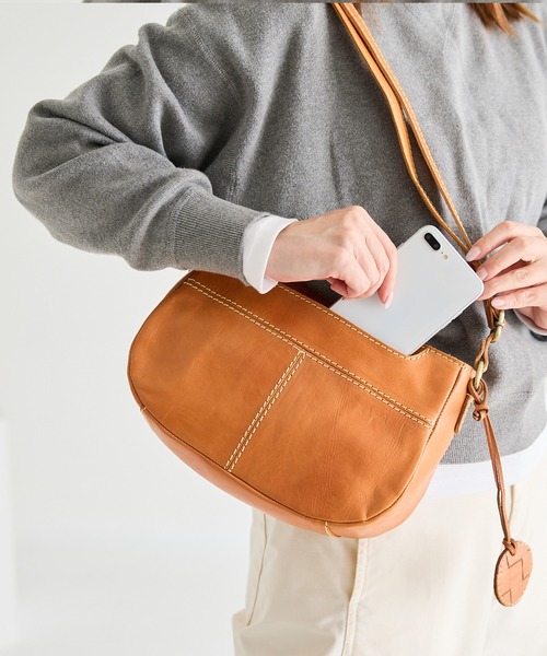 zucchero ズッケロ ショルダーバッグ レディース 本革 ななめ掛け マチ