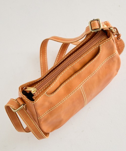 zucchero ズッケロ ショルダーバッグ レディース 本革 ななめ掛け マチ