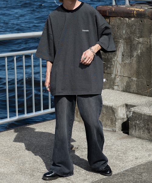 Perushu(ペルーシュ)の「セミフレアデニムパンツ(その他パンツ・メンズ・ブラック/ブルー・SMALL/MEDIUM/LARGE)」の5枚目の写真
