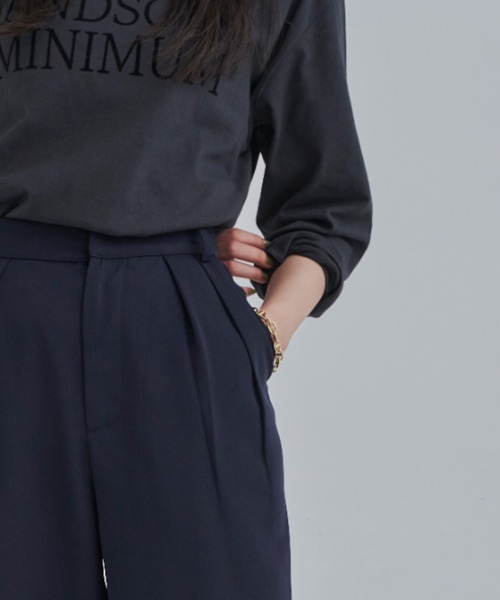 CLEARIMPRESSION （クリアインプレッション）の「【セットアップ対応/サイズ展開あり】ツータックストレートパンツ（その他パンツ・レディース・ブラック/ネイビー・SMALL/MEDIUM）」の3枚目の写真