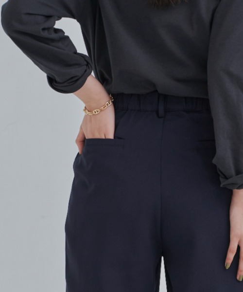 CLEARIMPRESSION （クリアインプレッション）の「【セットアップ対応/サイズ展開あり】ツータックストレートパンツ（その他パンツ・レディース・ブラック/ネイビー・SMALL/MEDIUM）」の9枚目の写真