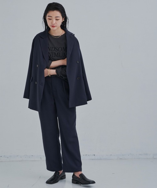 CLEARIMPRESSION （クリアインプレッション）の「【セットアップ対応/サイズ展開あり】ツータックストレートパンツ（その他パンツ・レディース・ブラック/ネイビー・SMALL/MEDIUM）」の16枚目の写真