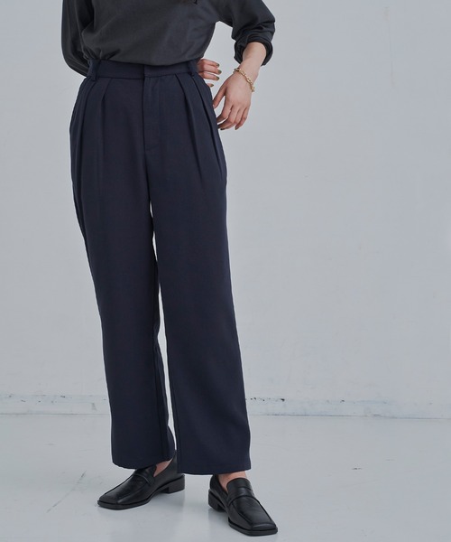 CLEARIMPRESSION （クリアインプレッション）の「【セットアップ対応/サイズ展開あり】ツータックストレートパンツ（その他パンツ・レディース・ブラック/ネイビー・SMALL/MEDIUM）」の22枚目の写真