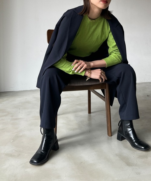 CLEARIMPRESSION （クリアインプレッション）の「【セットアップ対応/サイズ展開あり】ツータックストレートパンツ（その他パンツ・レディース・ブラック/ネイビー・SMALL/MEDIUM）」の21枚目の写真