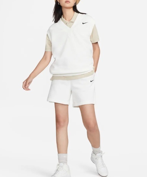 NIKE(ナイキ)の「NIKE WMNS NSW STYLE FLEECE S/L TOP V DQ6760-133(ベスト・レディース・ホワイト・LARGE/MEDIUM)」の1枚目の写真