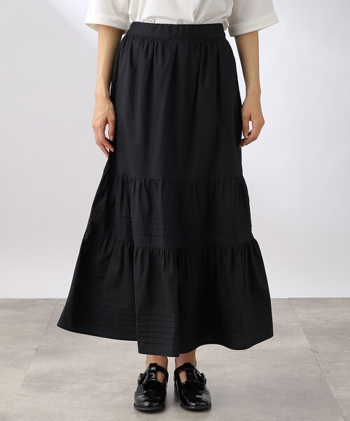 THE SHOP TK （ザ ショップ ティーケー ）の「◆【レディライク】コットンティアードスカート（スカート・レディース・ブラック/ホワイト系・11/12）」の20枚目の写真