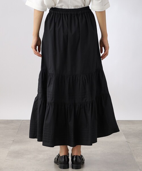 THE SHOP TK （ザ ショップ ティーケー ）の「◆【レディライク】コットンティアードスカート（スカート・レディース・ブラック/ホワイト系・11/12）」の22枚目の写真