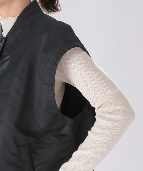 niko and...（ニコアンド）の「MA-1ベスト（MA-1・レディース・ブラック/アイボリー/カーキ・FREE）」の14枚目の写真