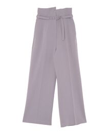 ウエストデザインワイドパンツ