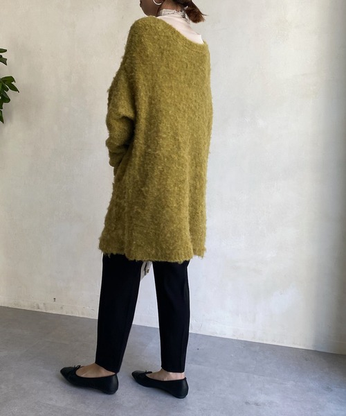 DouDou(ドゥドゥ)の「バックサテンストレッチパンツ(スラックス・レディース・ブラック/レッド・FREE)」の3枚目の写真