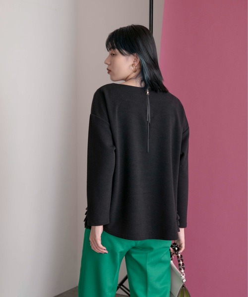 Eimee Law(エイミーロウ)の「サイドフリルトップス(Tシャツ/カットソー・レディース・ブラック/アイボリー/ベージュ・38)」の10枚目の写真