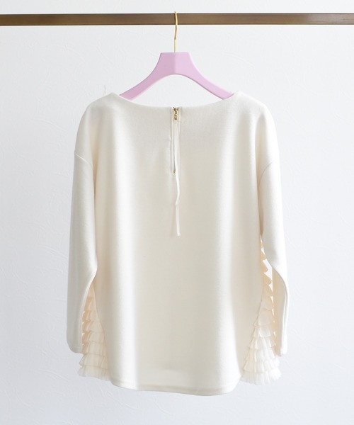 Eimee Law(エイミーロウ)の「サイドフリルトップス(Tシャツ/カットソー・レディース・ブラック/アイボリー/ベージュ・38)」の21枚目の写真
