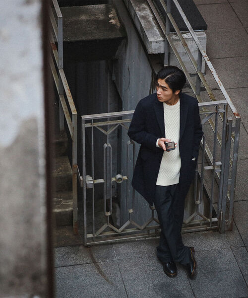 BEAMS（ビームス）の「BEAMS / フリース チェスター コート（チェスターコート・メンズ・ブラウン系その他/ネイビー・S/M/L/XL）」の5枚目の写真