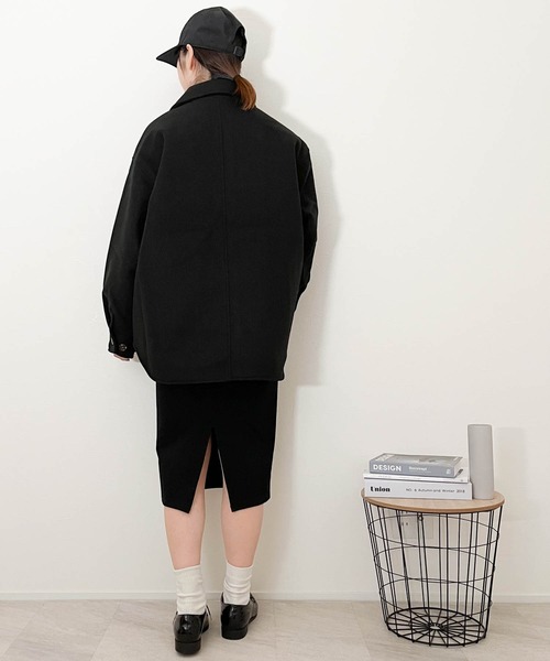 Ritzy（リッツィー）の「ポリメルトン D/S ビッグポケットブルゾン レディース メンズ（ブルゾン・メンズ・ベージュ/グレイッシュベージュ/サックスブルー/ブラック・MEDIUM/LARGE/X-LARGE）」の13枚目の写真