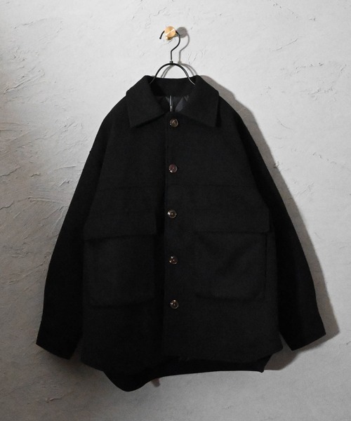 Ritzy（リッツィー）の「ポリメルトン D/S ビッグポケットブルゾン レディース メンズ（ブルゾン・メンズ・ベージュ/グレイッシュベージュ/サックスブルー/ブラック・MEDIUM/LARGE/X-LARGE）」の16枚目の写真